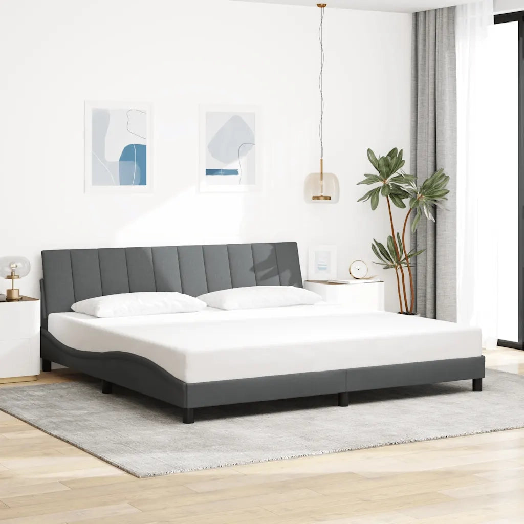 Giroletto senza Materasso Hanko Grigio Scuro 200x200 cm Tessuto 3310413