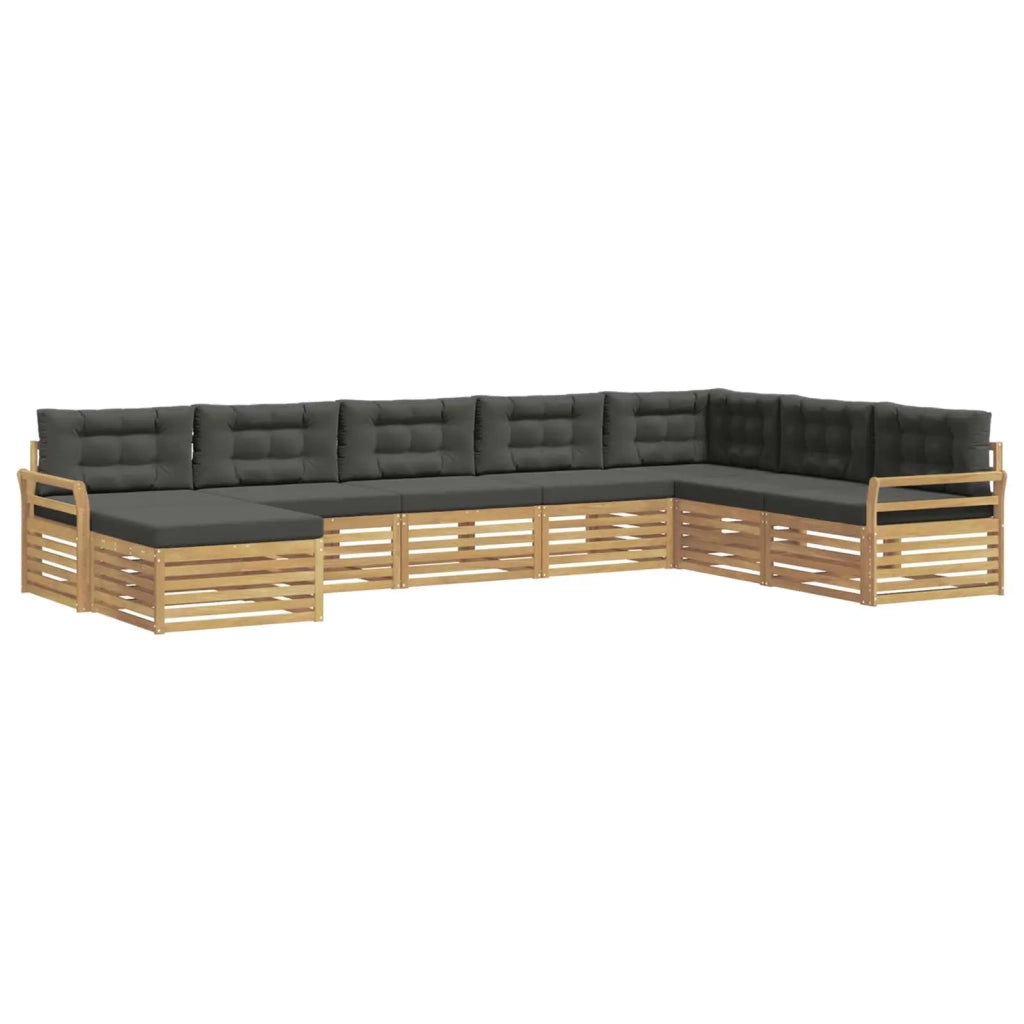 Set di divani da esterno 8 pcs Bianco e Antracite 3390967