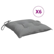 Cuscini per Sedia 6 pz | Cuscini per sedie Grigi 50x50x7 cm Tessuto Oxford