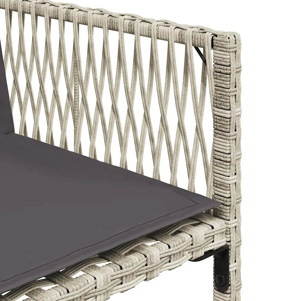 Set da Pranzo da Giardino 15 pz con Cuscini Grigio Polyrattan 3211535