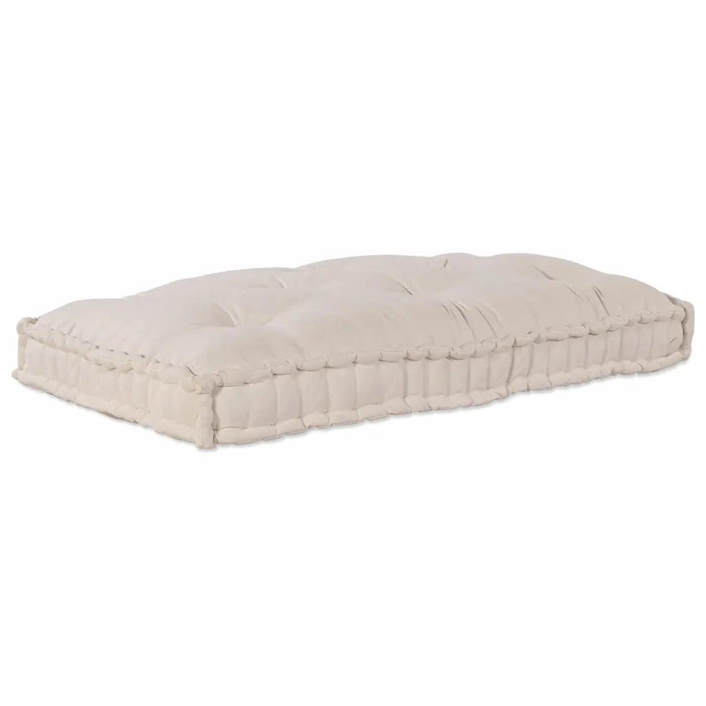 Cuscino per Divano Pallet Crema 120 x 80 x 12 cm Tessuto 4019082