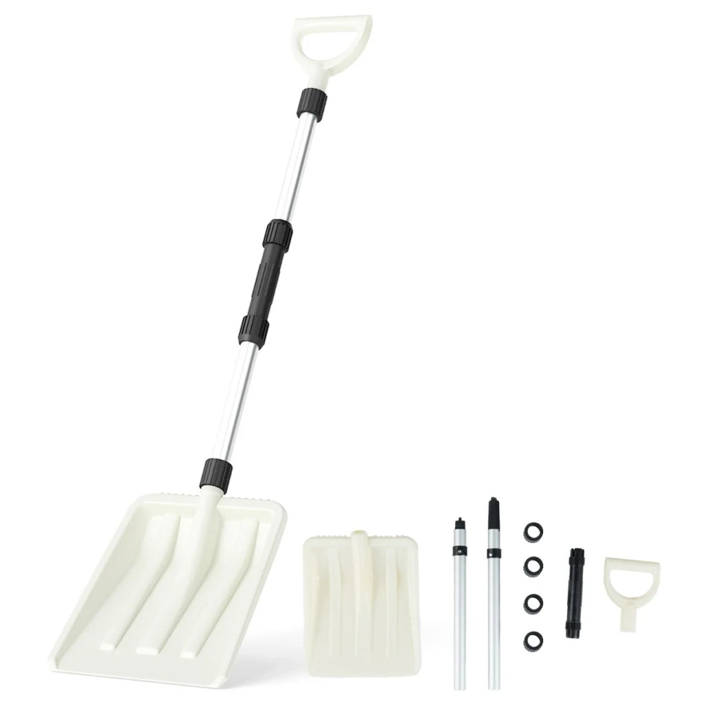 Grande pala da neve per la pulizia esterna 116,5 x 26 x 9,5 cm versatile design ergonomico bianca 20_0018618