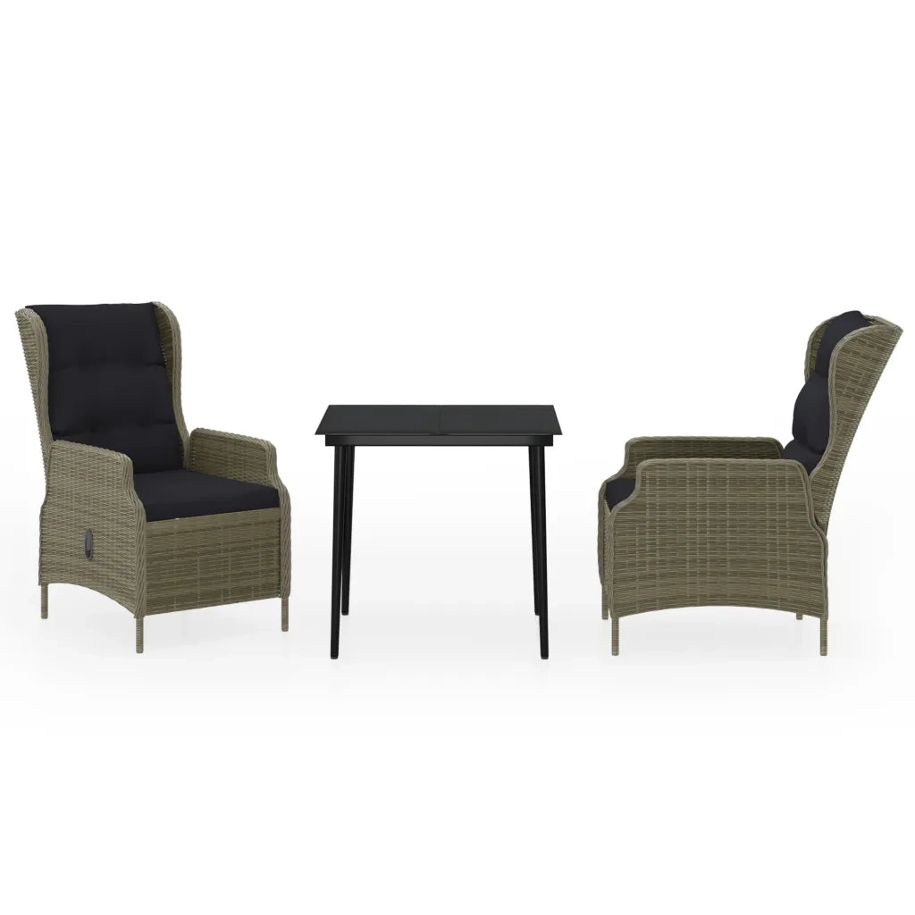 Set Mobili da Pranzo per Giardino 3 pz Marrone 3099667