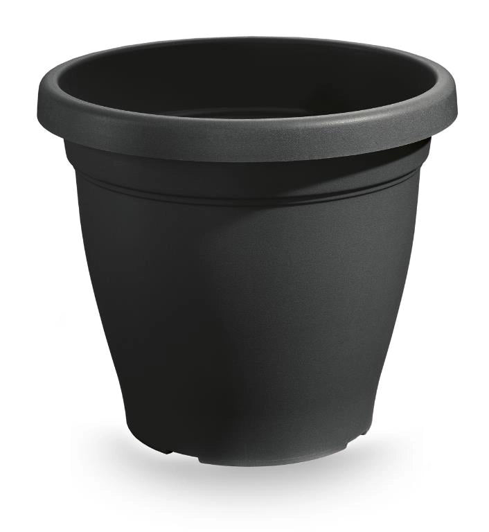 Vaso da Esterno tondo in plastica Verona Antracite 50 cm Veca