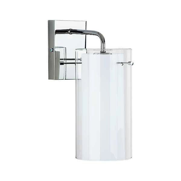 Applique moderna cromata vetro cilindro 1xE27 Bolt Alfa