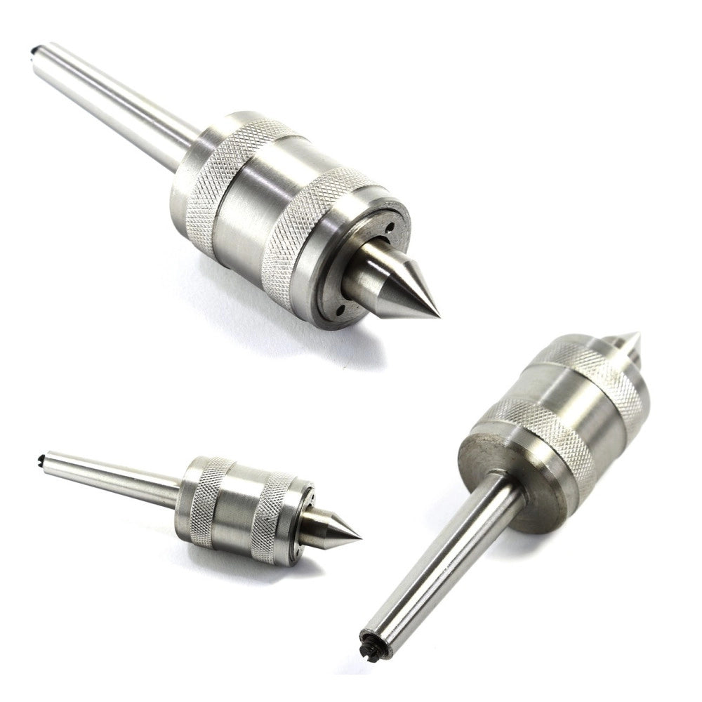 Trade Shop - Contropunta Punta Rotante Per Tornio Professionale Cono Morse Con Attacco Mt4 -
