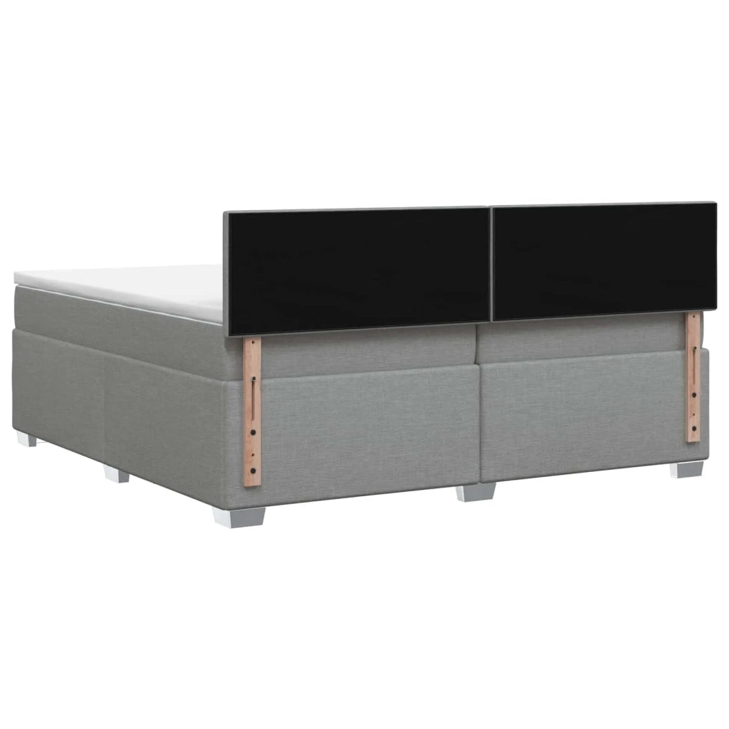 Letto box spring con materasso Grigio Chiaro 200 x 200 cm 3450565