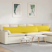 Cuscini da Divano 2 pcs Giallo Chiaro 200 x 40 cm Tessuto 42013877