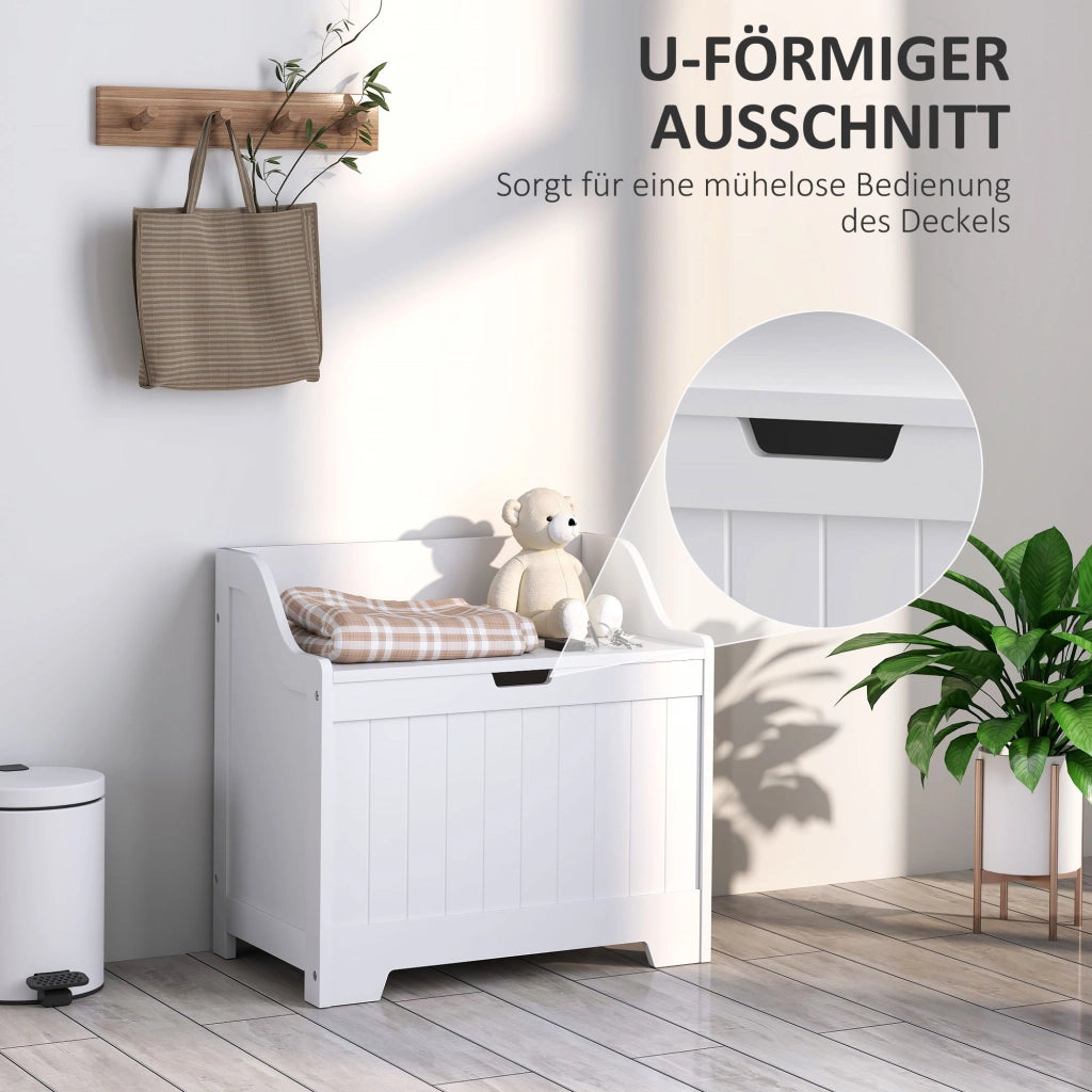 Cassa di legno con coperchio ¨C zephmum ¨C bianco, design moderno