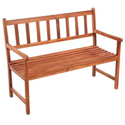 Panchina da Giardino | Panca da Giardino con Cuscino 120 cm in Massello di Acacia
