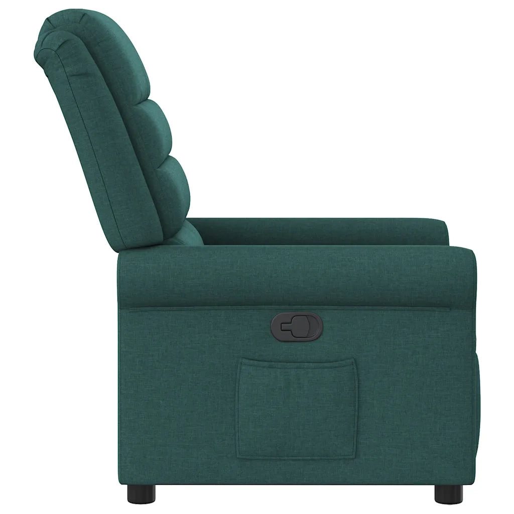 Poltrona Reclinabile in Tessuto Verde Scuro 4015642
