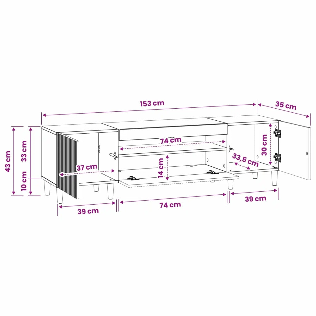 Mobile TV LED Legno antico Legno ingegnerizzato 896693
