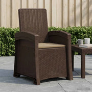 Sedia da giardino reclinabile effetto rattan Marrone e Tortora 8012006