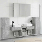 Set di mobili per il bagno 6 pz Grigio Cemento 3407138