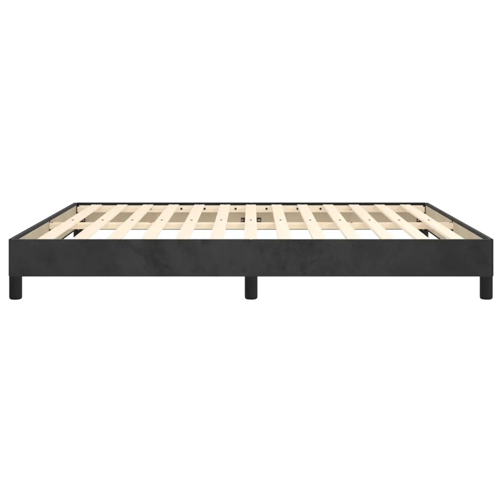 Letto matrimoniale | Letto per adulti | Giroletto senza Materasso Nero 180x200 cm in Velluto
