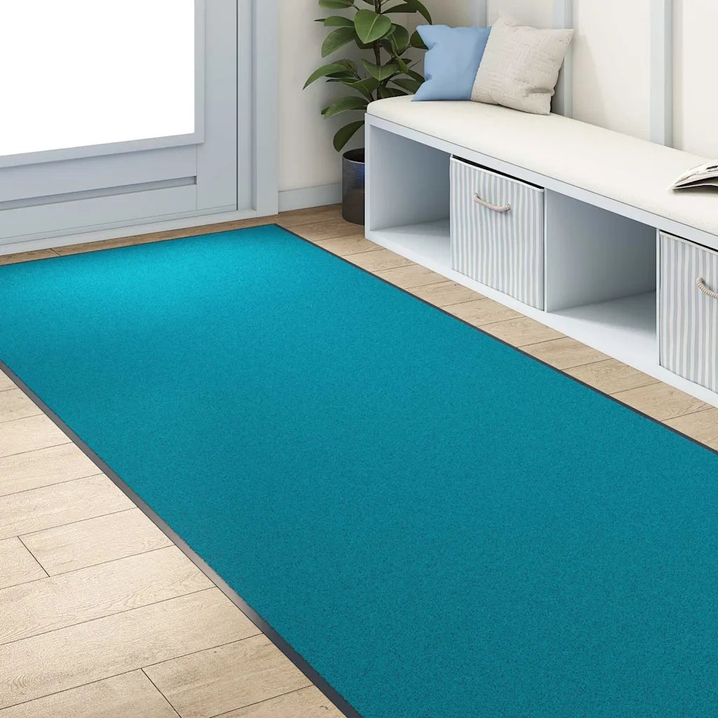 Tappetino Altro Ciano e Nero 120 x 250 cm Poliammide e PVC 4100749