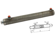 Cilindro doppio effetto Cermag senza supporti attacco alesaggio 90mm stelo 45mm - 82896