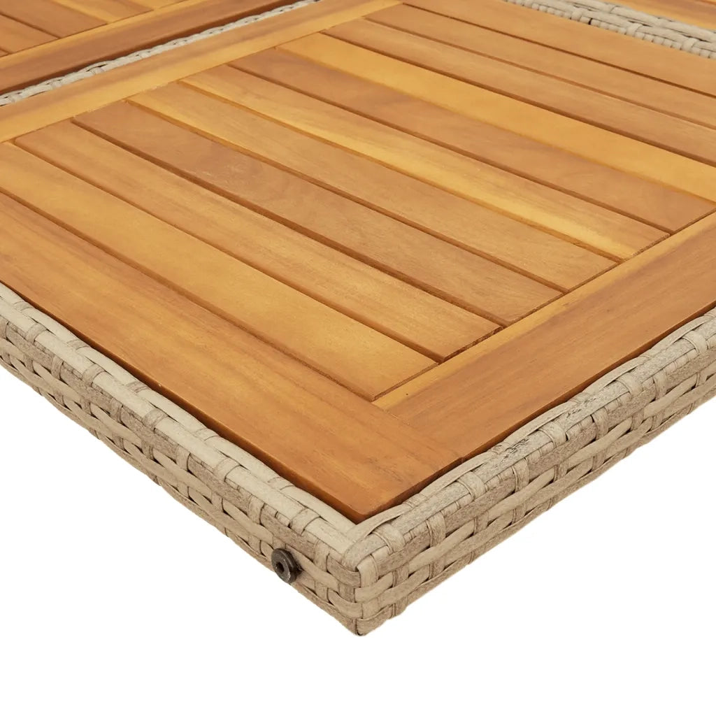 Set da Pranzo da Giardino 5 pz con Cuscini Beige in Polyrattan 3277851