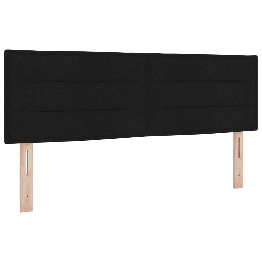 Testiera LED con strisce LED con testiera Nero 144 cm Tessuto 3337987