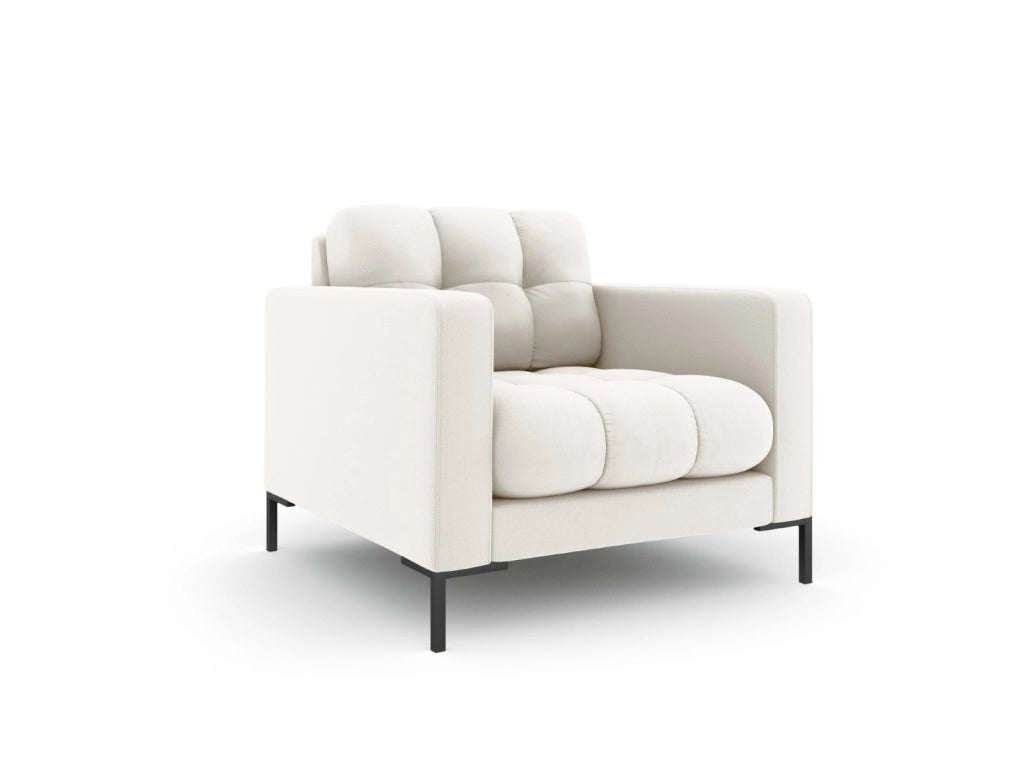 Cosmopolitan Design - Poltrona "Bali" in tessuto strutturato beige chiaro 