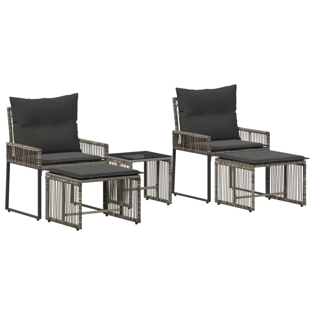 Set di Mobili da Esterno 11 pcs Grigio e Grigio Scuro 42025153