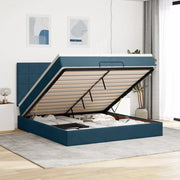 Struttura Letto Pouf con Materassi 200x200 cm Velluto 3313497