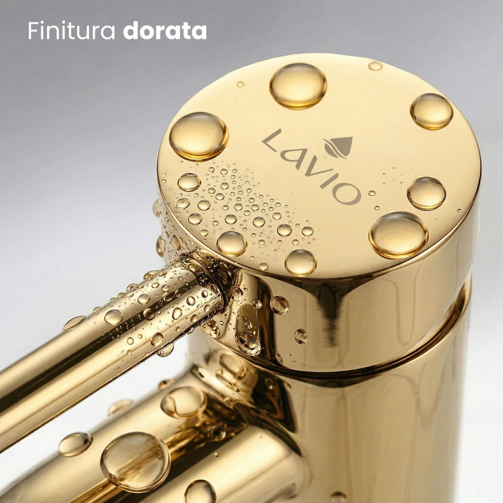 Rubinetto lavabo alto da appoggio miscelatore bagno oro VERTI