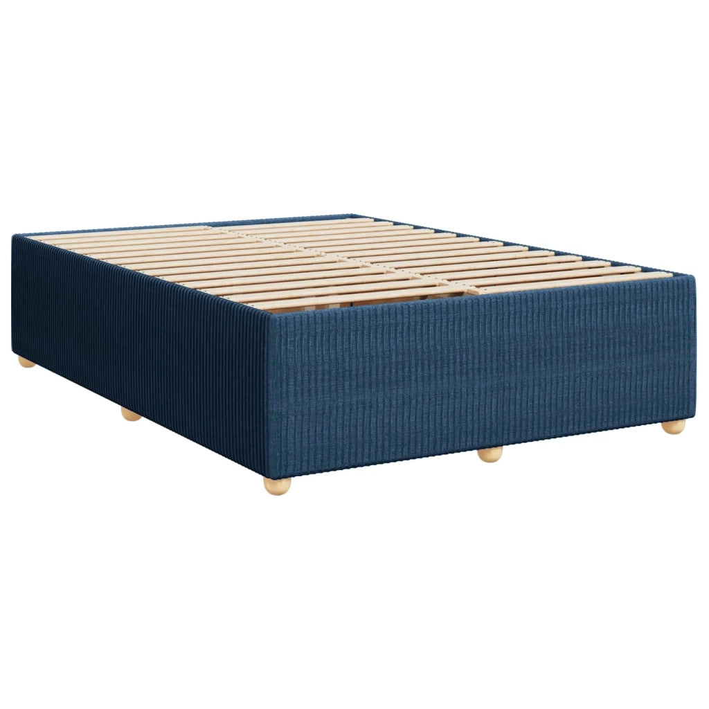 Letto box spring con materasso Blu 140 x 200 cm Tessuto 3452952