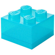 Lego Storage Brick 4009 Bricks Contenitore glitter azzurro