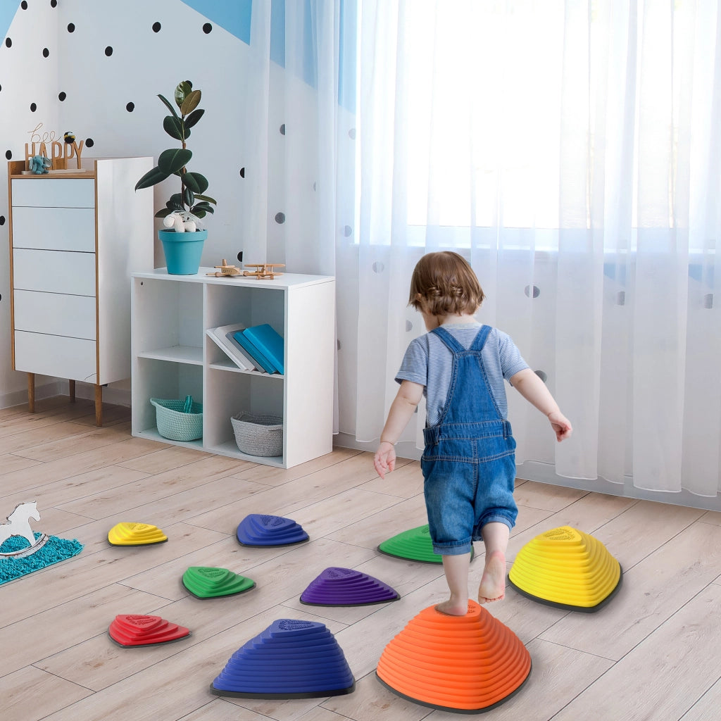 Set 9 Pedane Antiscivolo ¨C Xylo ¨C Per Interno ed Esterno Impilabili Multicolore