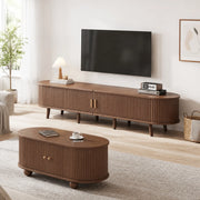 MOBILE TV Set da 2 pezzi 170x40x42 cm Noce MDF