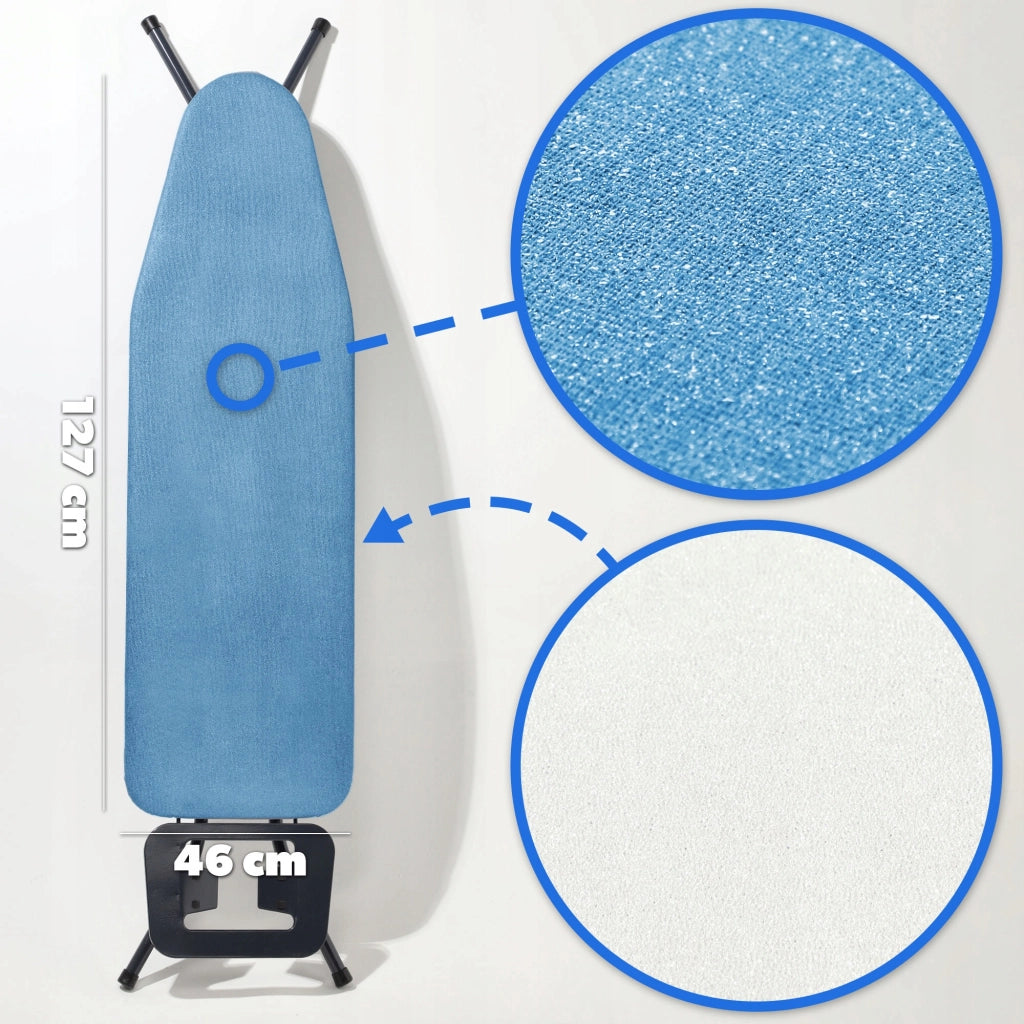 Fodera per asse da stiro KADAX 127x46 cm con retro elasticizzato, blu