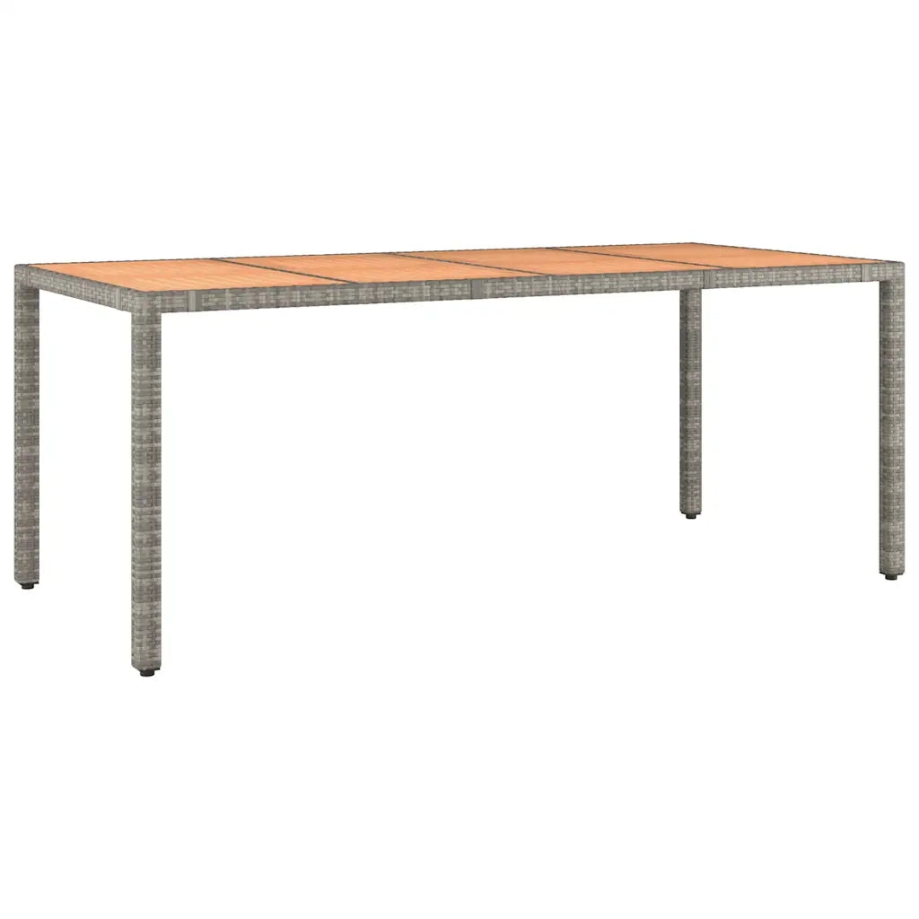 Set Bistrò da Giardino 7 pz con Cuscini in Polyrattan Grigio 3277025