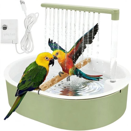 Piscina per Uccelli - Design Igienico - 31,8x28x25cm - Bianco