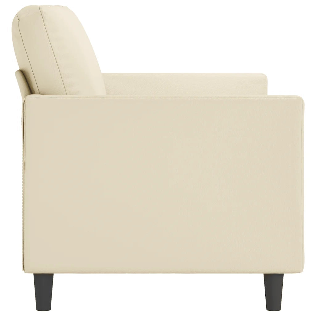 Divano a 3 Posti-Sofa 3 Posti Crema 180 cm in Similpelle 844189