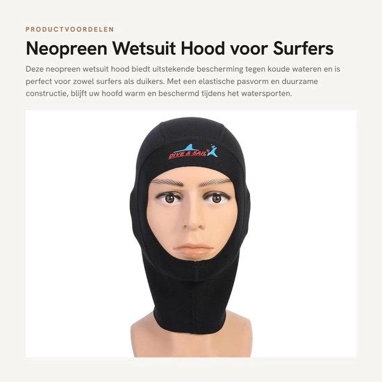 Cappuccio per immersioni 1/3MM neoprene - unisex - termico - duraturo - buona elasticità