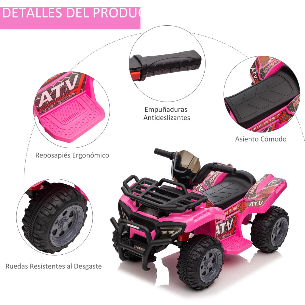 Quad elettrico per bambini ¨C Minimal ¨C rosa 70x42x45 cm