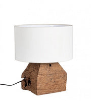 Lampada tavolo legno D.35x40h lumen bianco