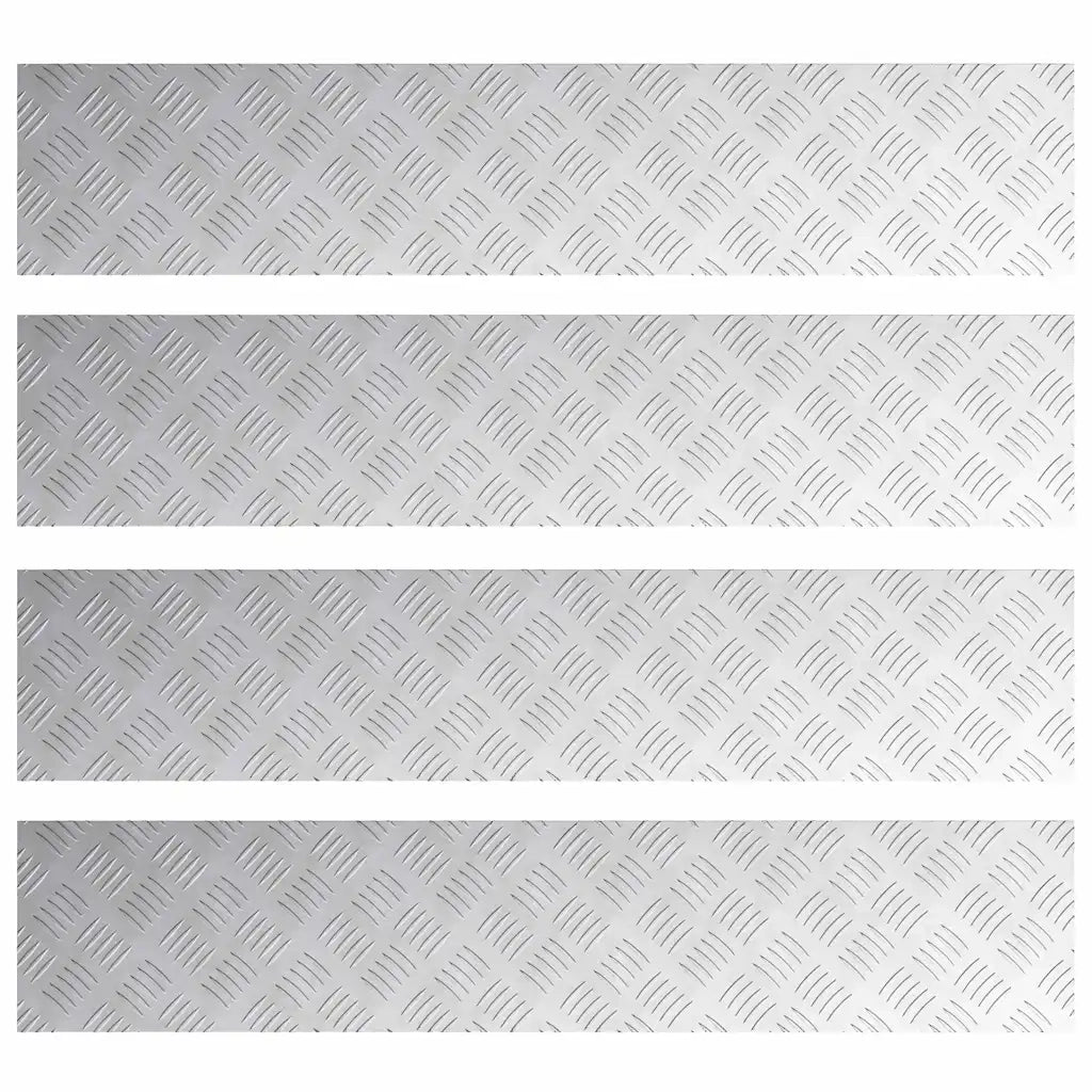 Gradini per Scale 4 pcs Argento 100 x 20 cm Alluminio 4104268