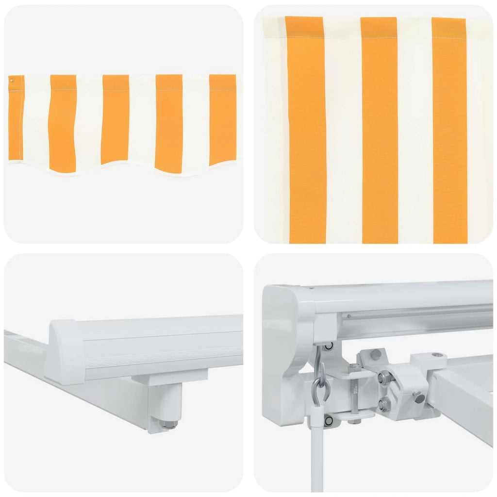 Cornice per Tenda Manuale con LED Giallo e Bianco 4,5 × 3 m 3420650