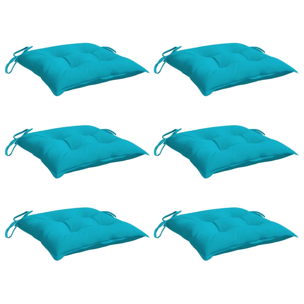 Cuscini per Sedia 6 pz | Cuscini per sedie Turchese 50x50x7 cm Tessuto Oxford