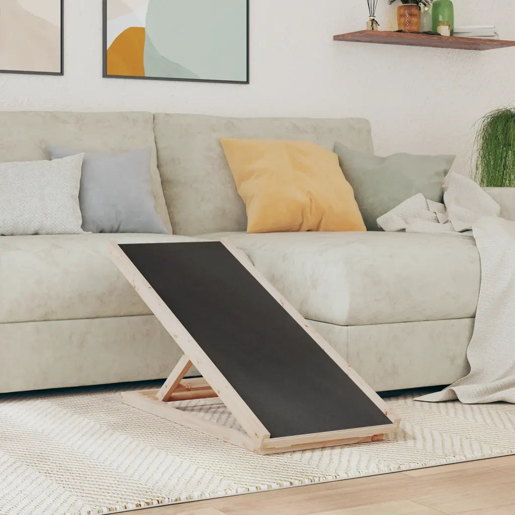 Rampa per Cani Grigia 100x40 cm in Legno Massello di Abete CFW1676264