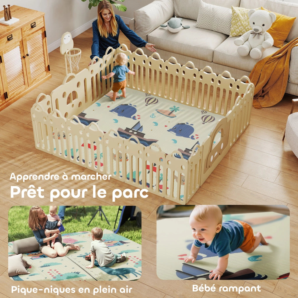 Tapis de jeu per bambini ¨C zephmum ¨C 196x176x1.5 cm multicolore