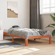 Letto senza Materasso-Struttura Letto Marrone Cera 75x190 cm in Legno di Pino 694497