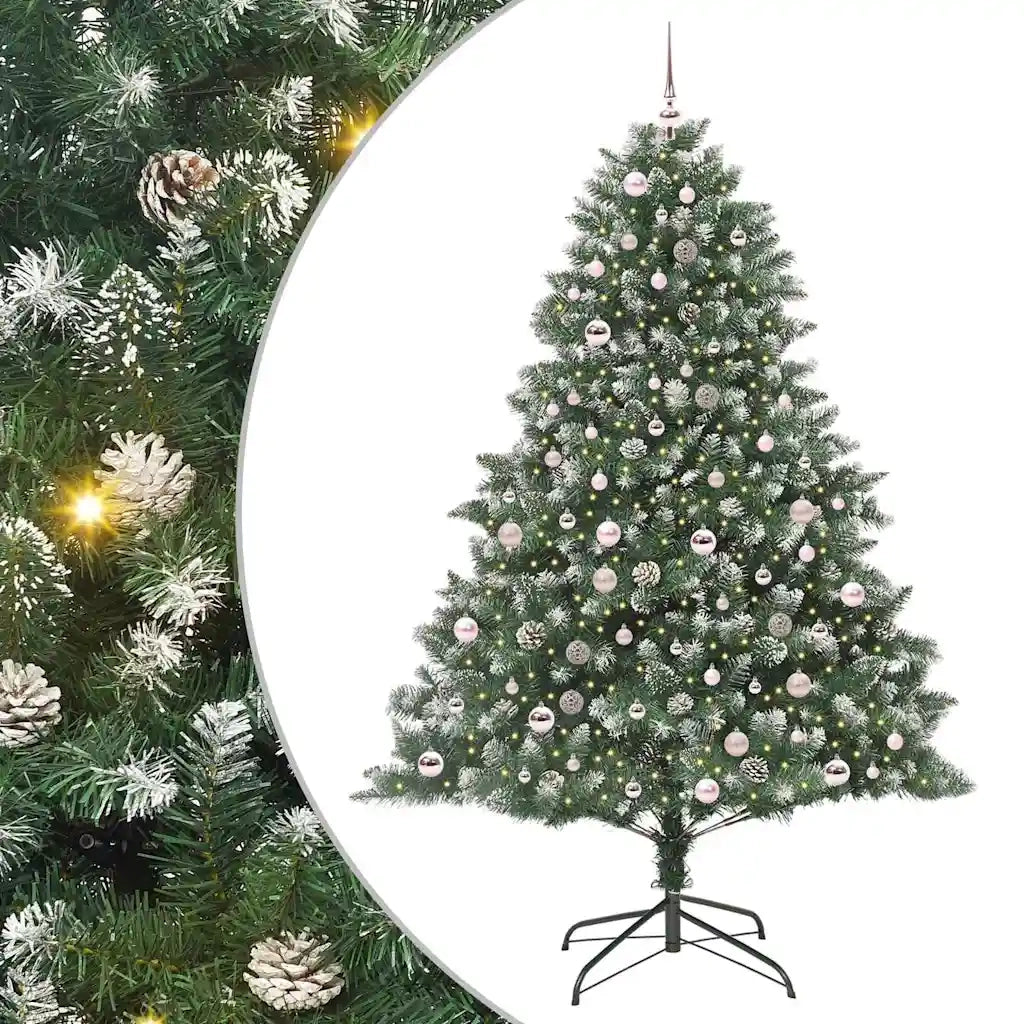 Albero di Natale | Decorazioni natalizie artificiale con 300 LED Verde 210 cm