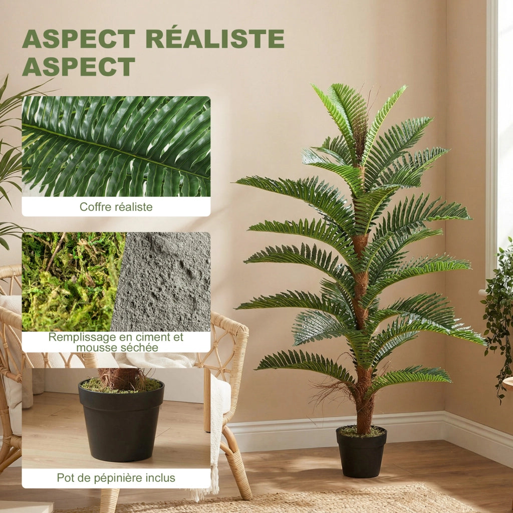 Palma Artificiale 120 cm ¨C Minimal ¨C Verde con vaso in plastica