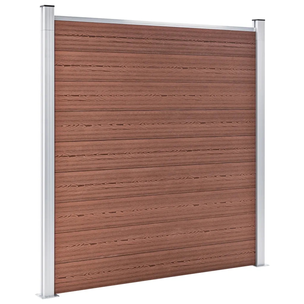 Pannelli Recinzione 8 Quadrati 1 Inclinato 1484x186cm Marrone 3053222