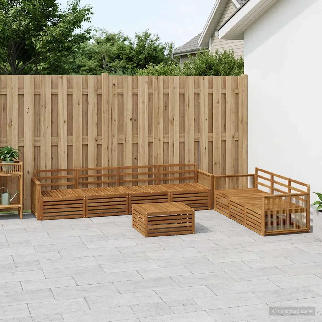 Set di divani da esterno 8 pcs Naturale 3383117