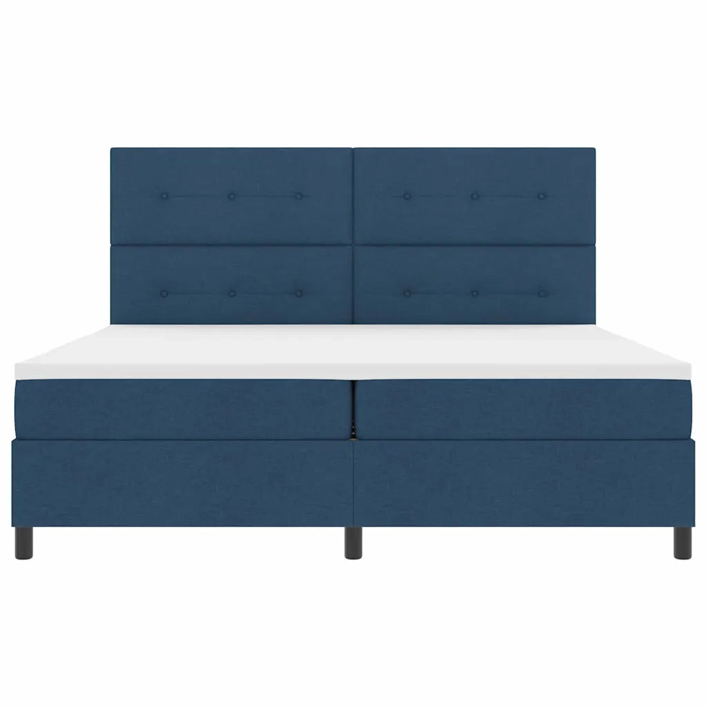 Letto a molle con materasso Blu 200 x 200 cm Tessuto 3339419