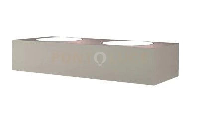 AREA APPLIQUE 2 LUCI MONOEMISSIONE SABBIA 1127-A2-SA